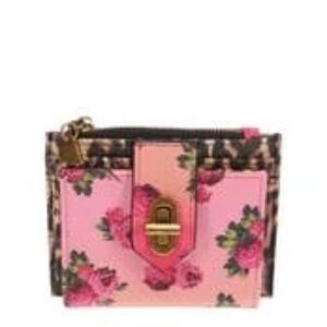 Betsey Johnson Leopard Floral Bifold Wallet